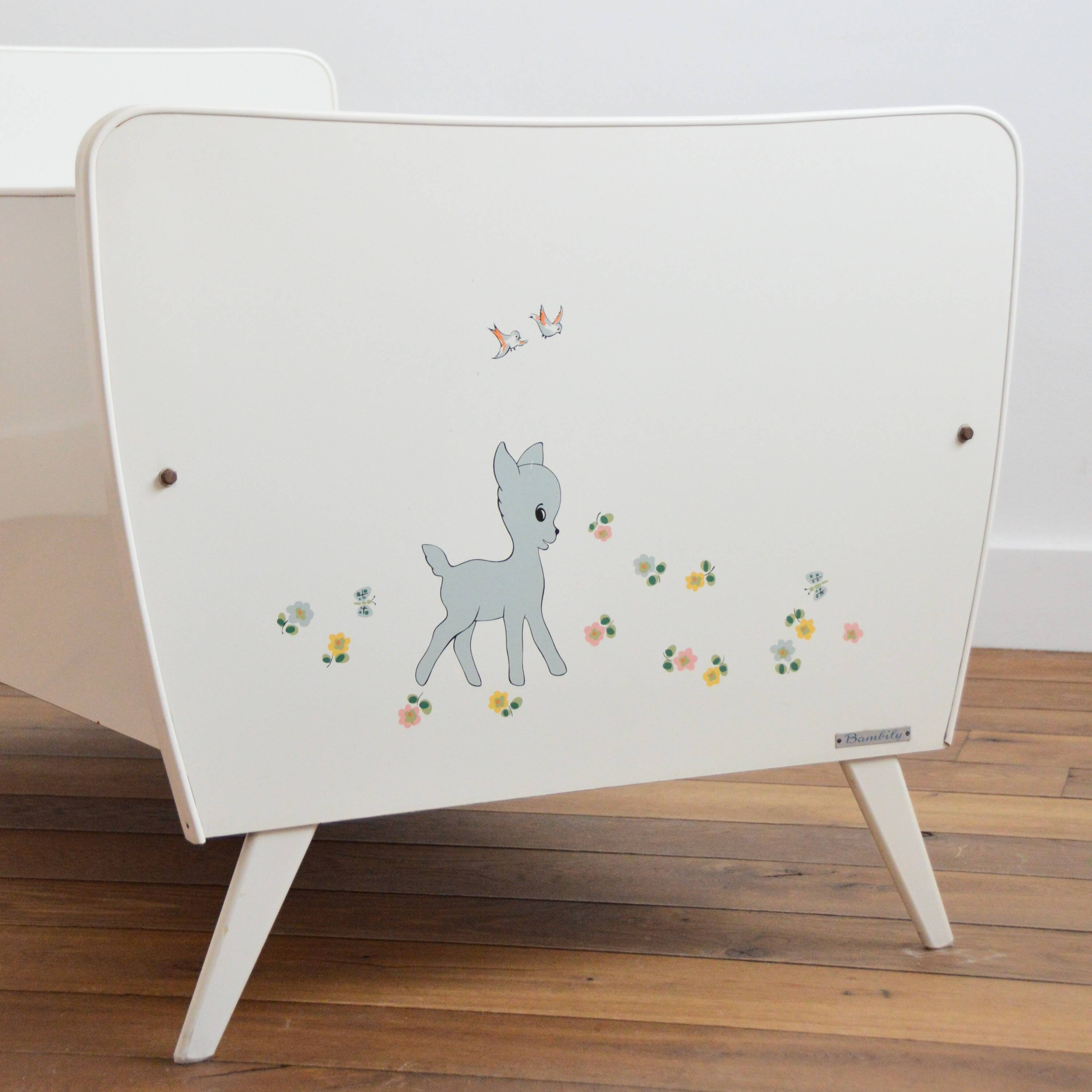 Lit bébé bambi 1950 vintage bambily