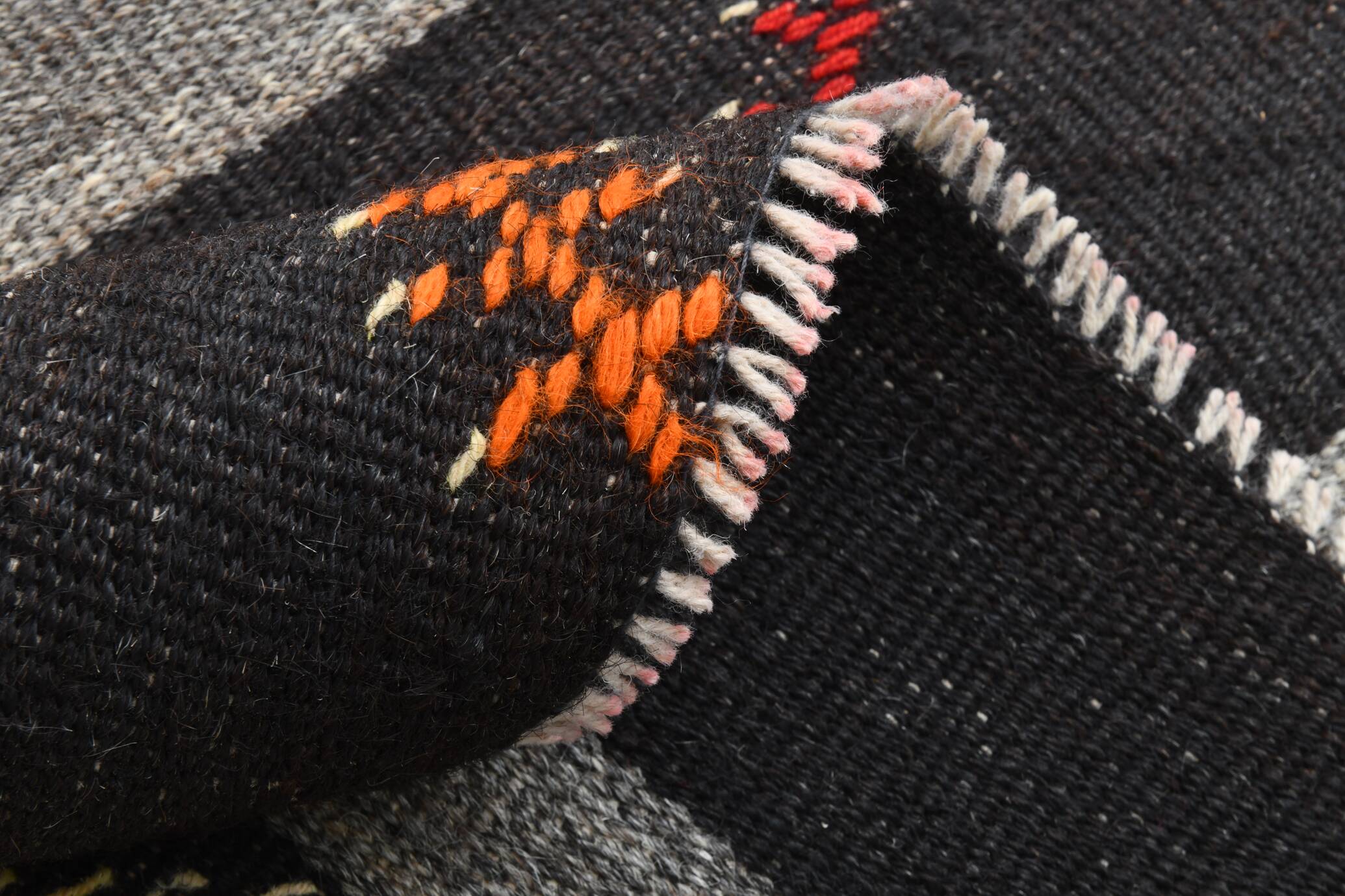 7x10 Contemporary Striped Kilim Area Rug, 204x300Cm