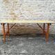 Folding brewery table