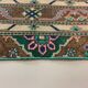Distressed Turkish Rug 110x74 cm Vintage Shabby, Runner, Green, Brown Small