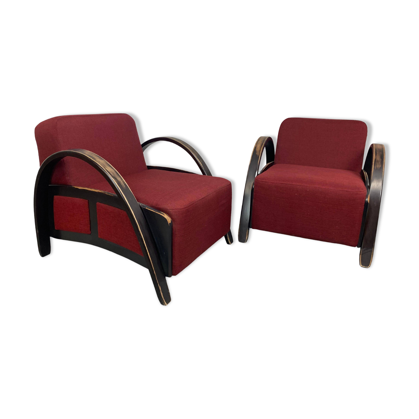 Art Deco style armchairs