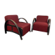 Art Deco style armchairs