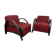 Art Deco style armchairs