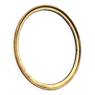 Miroir ovale doré ancien