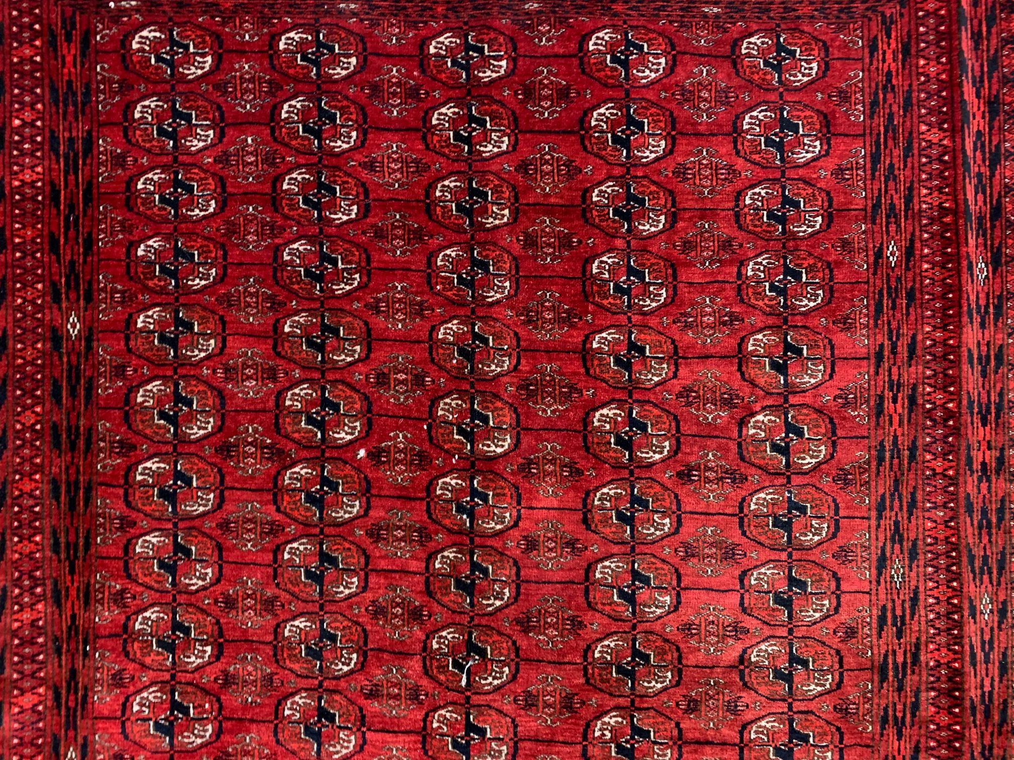 Vintage Afghan Turkoman village Rug 360x240 cm