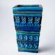 Rimini blue ceramic vase by Aldo Londi for Bitossi, Italy, 1960s