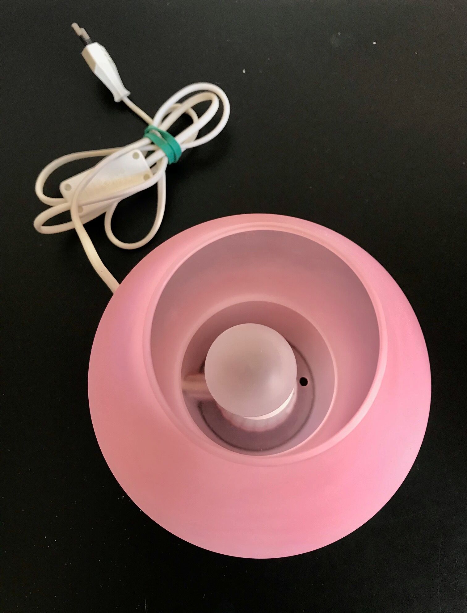 Pair of glass mushroom lamps