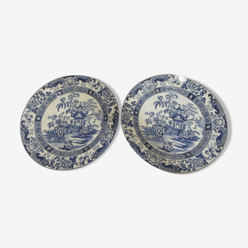 Pair large dishes Creil and Montereau