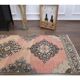 Vintage Turkish Oushak Handmade Wool Cotton Orange Runner Rug 92x378