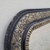 Louis Philippe Napoleon III mirror in decorated gilded wood - 1m70