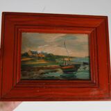 Huile sur panneau - Acajou - Marines N°1