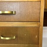 Two-sided oak desk, 50s