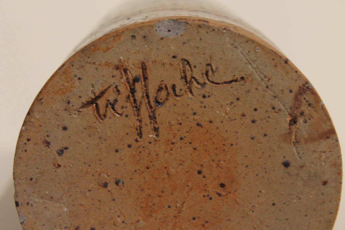 Pyrite stone bottle vase by Gustave Tiffoche