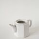 Large faceted ceramic teapot, White, 1950
