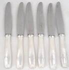 Alfénide, Christofle, Cirta, Art Deco, 6 silver-plated table knives.