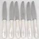 Alfénide, Christofle, Cirta, Art Deco, 6 silver-plated table knives.