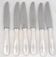 Alfénide, Christofle, Cirta, Art Deco, 6 silver-plated table knives.