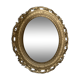 Golden oval mirror 70s