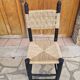 Brutalist straw-filled peasant chair