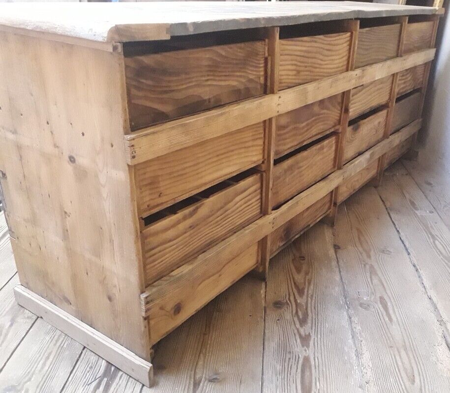 Industrial sideboard with 16 drawers