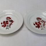 Ceranord St Amand plate with flower decoration and cutlery set