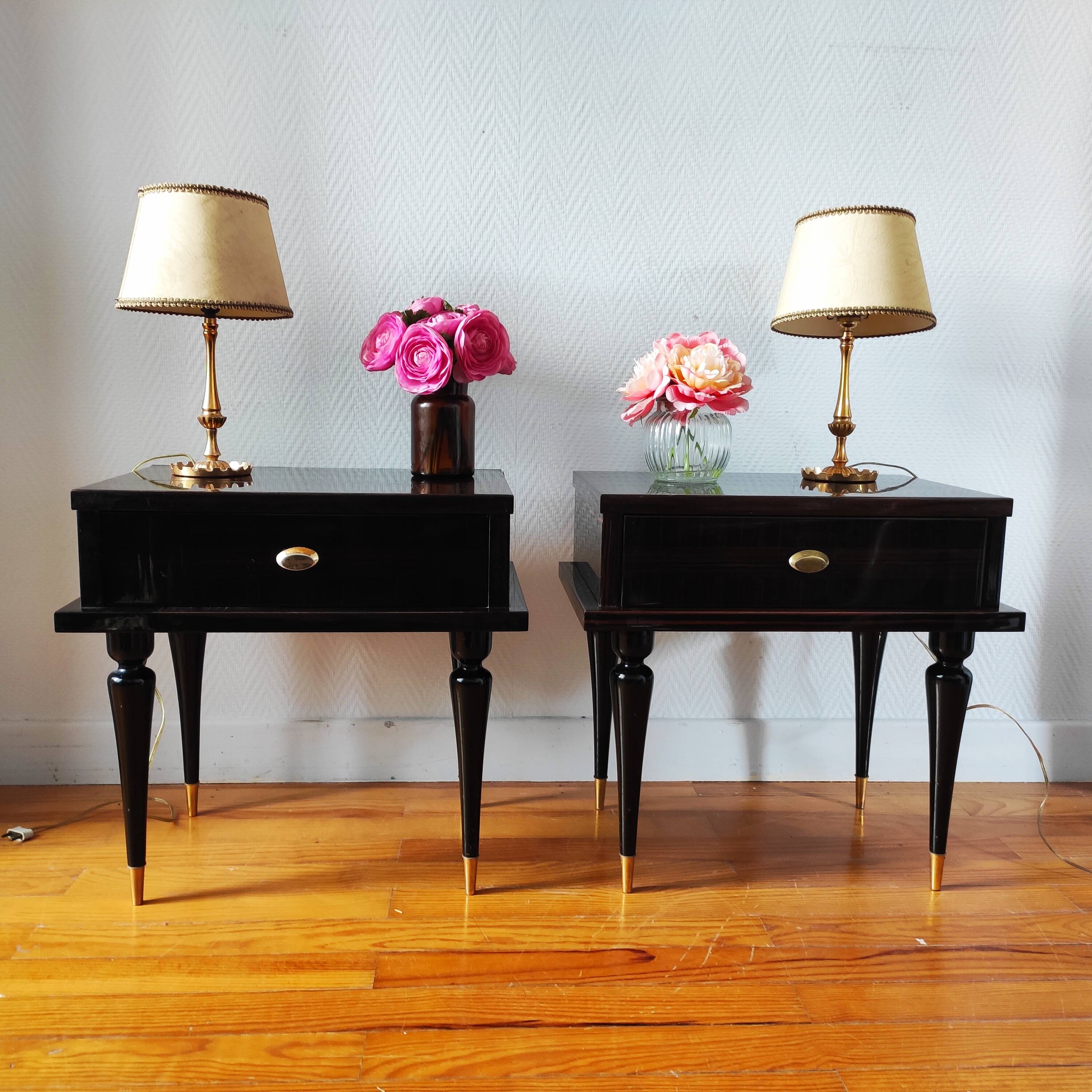 Pair of vintage bedside tables 1960