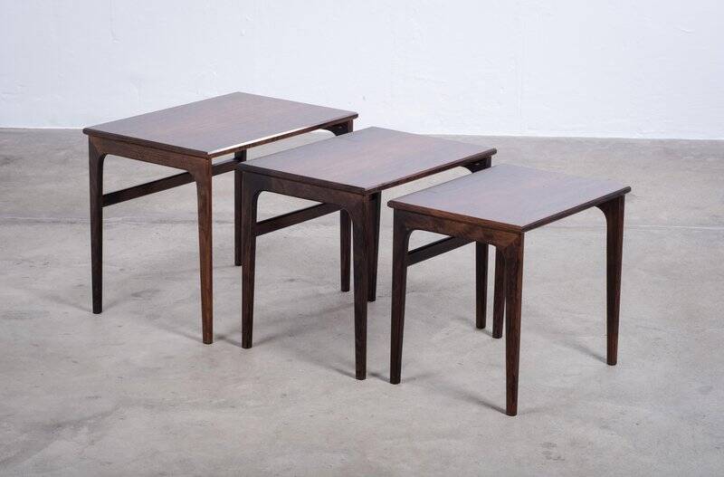 Mid-Century Danish Rosewood Nesting Tables from Brdr. Furbo, 1960s