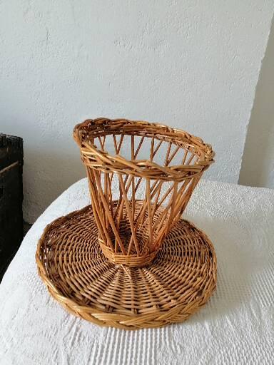 Duo of rattan coffee tables