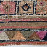 Navy Blue & Green Vintage Runner Rug, 80x323Cm