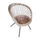 Adult rattan armchair metal feet