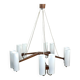 vintage Scandinavian chandelier 10 lights Östen Kristiansson for Luxus 1960s