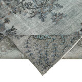 Hand-knotted carved anatolian 1980s 200 cm x 320 cm grey carpet