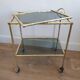 Golden brass bamboo-style trolley