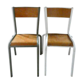 Paire de chaises d'école Mullca 510