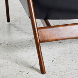 Ib kofod larsen armchair with footrest
