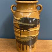 Xl Scheurich vase brown model 220-44 1970s