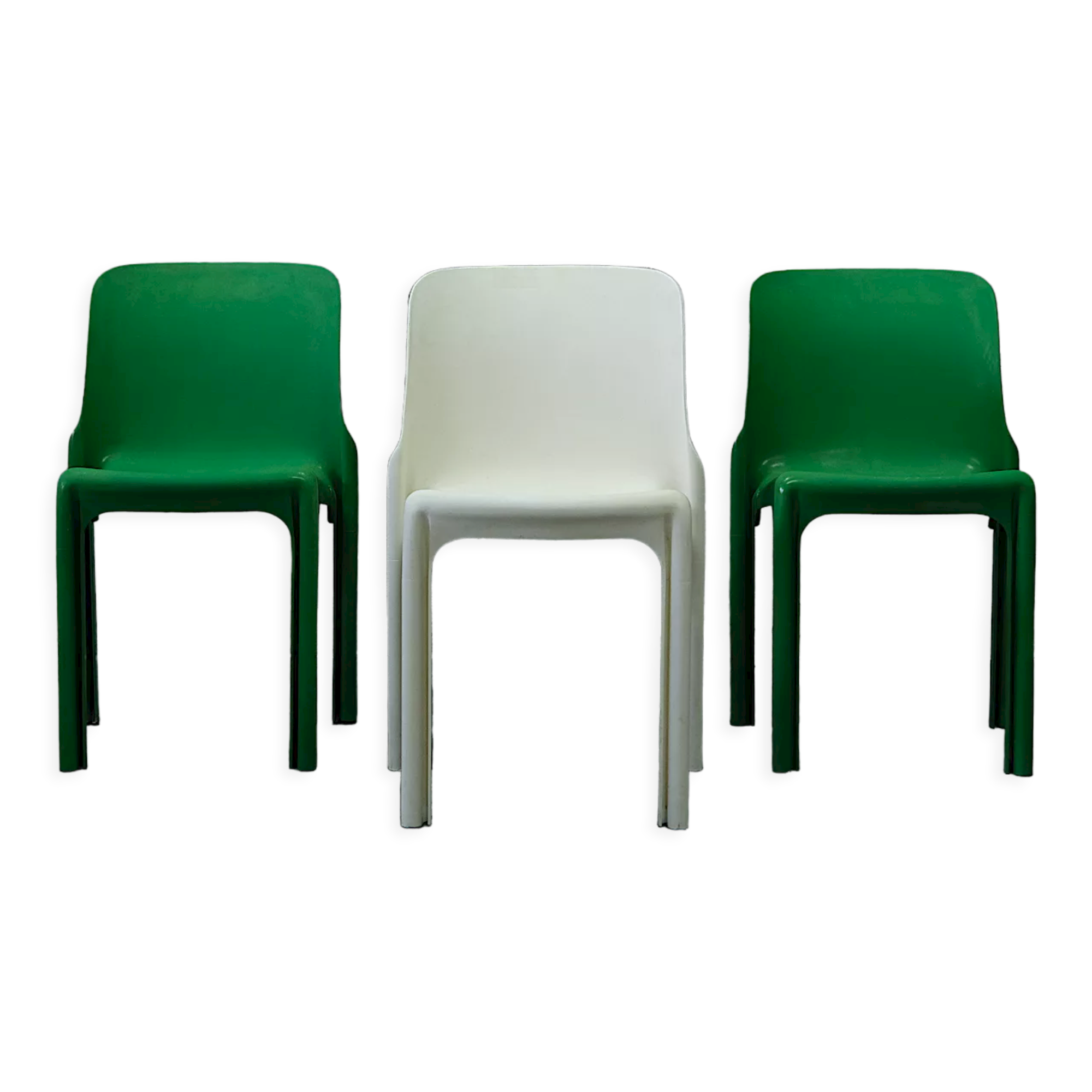 Dinning Chairs by Vico Magistretti for Artemide, set of 3, Italy 1970's