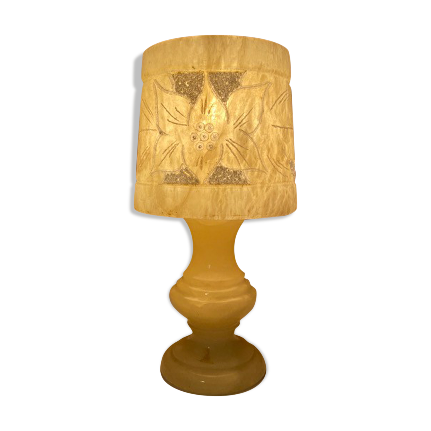 Alabaster walking lamp