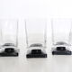 Set de 3 verres à pied, vintage, 1960, mid century