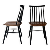 2 chaises scandinave en teck Fanett par Ilmari Tapiovaara, design 1950