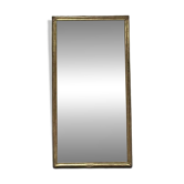 Miroir ancien 159,5cm/82,5cm d’entre-deux et perlé doré à la feuille d’or.