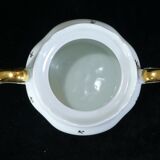 Coffee service in white and gold porcelain Limoges France