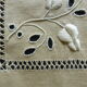 Old linen sheet embroidered with butterflies and flowers-days-66x83cm