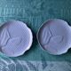 Set of two plates, fish, vintage Salins les Bains