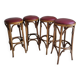 Série de 4 tabourets en bois courbé