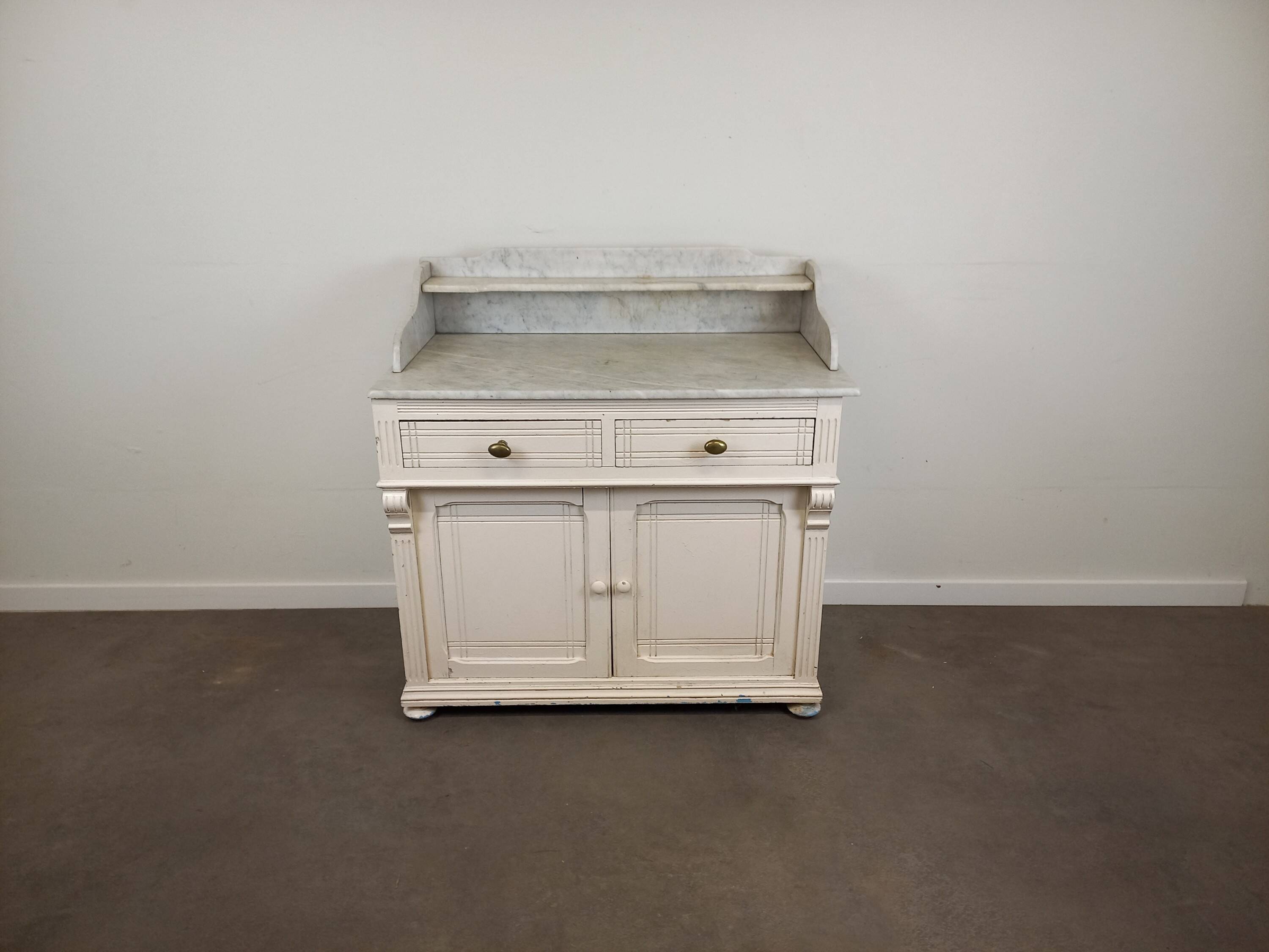 Marble top bathroom cabinet