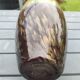 Large Cylindrical Vase in Murano Blown Art Glass/Gold Glitter