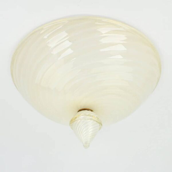 Plafonnier en verre Murano Barovier & Toso, milieu du siècle
