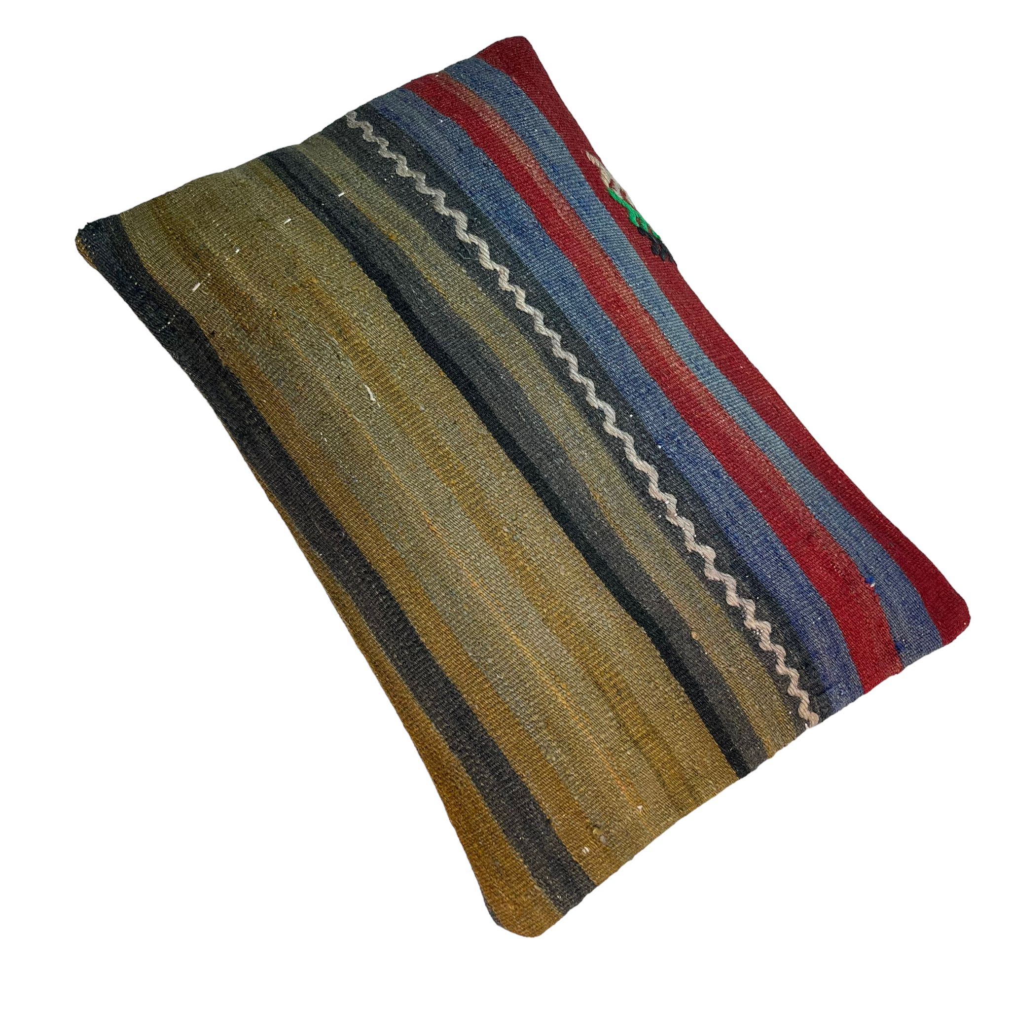 Vintage turkish handmade kilim cushion cover , 30 x 50 cm