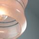 Vintage Italian Chrome and Pink Glass Pendant Lamp
